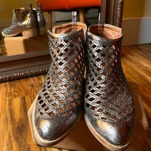 Jeffrey Campbell metallic booties - size 7.5 US